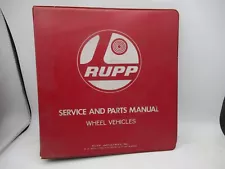 Rupp minibike dealers wheel vehicle service and parts manuals binder.