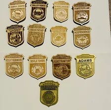 National Park Service Jr Ranger 13 Badge Collection Adams Washington Pompeys +++