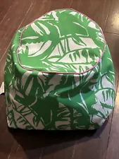 LILLY PULITZER Target Bean Bag Stool POUF Chair, Green White EUC