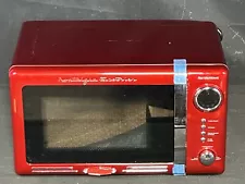 Nostalgia RMO7RR Retro 0.7Cu Ft 700W Countertop Microwave Oven Red Used Read