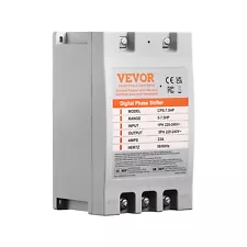 VEVOR 7.5HP Single 1 Phase to 3 Phase Converter Digital Phase Shifter 23A 220V