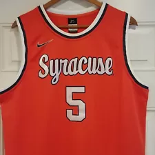 Nike Elite Syracuse Orange Basketball Jersey Mens Size Large NCAA #5 Z-4