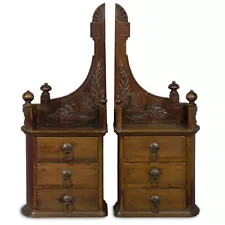 US Seller - Vintage Victorian Style Oak Dressing Table Accents