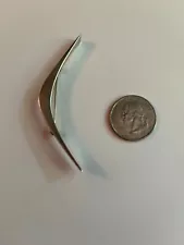 BETTY COOKE VINTAGE MODERNIST STERLING SILVER BOOMERANG PIN BROOCH