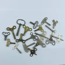 Assortment of 18 Early Steel & Brass Clock Keys