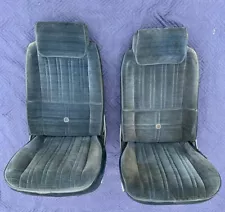 El Camino Cutlass Monte Carlo Regal G Body Right Left Bucket Seats Cloth Blue