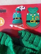 VibrantLife XL Christmas Elf Dog Sweater for English Mastiff, Great Dane