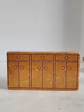 Vintage 1950's 1/12 Scale Wooden Dollhouse Furniture Kitchen Cabinets & Drawers