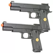 New Airsoft Gun Spring Pistol BBTac P169 6mm BBs 2 Pack 1911 Handgun Costume