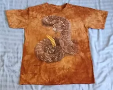 Vintage The Mountain Rattle Snake Orange Tie Dye Short Sleeve T-shirt Medium