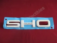 NOS OEM Ford Taurus SHO Nameplate Emblem For Rear Bumper 1997 - 98 WHITE