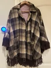 wool poncho coat warm and cozy gently used