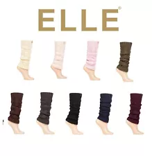 Womens Leg Warmers Chunky Cable Knit in Various Fashion Colours 1 Pair Pk - Elle