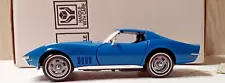 Franklin Mint 1968 Chevrolet Corvette 427 International Blue 1:24 Scale (DC-35