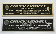 Chuck Liddell UFC nameplate for signed mma gloves photo or case