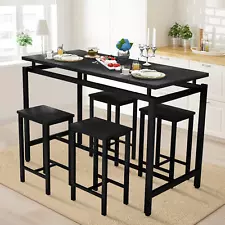 Dining Table Set for 4 Bar Kitchen Table and Chairs for 4, Small Kitchen Table w