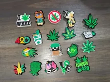 Weed Dope Shoe Charms Jibbitz For Shoe Or Bracelet Wristband Set Of 19