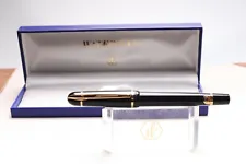 Waterman PHILEAS Fountain pen, NOS, BLACK GT, M nib, Converter, Box. Rare Find