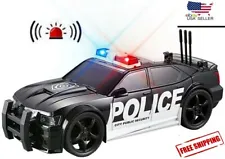 Friction Powered Police Car Toy Rescue Vehicle with Lights and Siren Sounds Car
