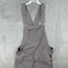 RVCA Overalls Mens XXL Gray Chainmail Relaxed Fit 100% Cotton Pockets Workwear