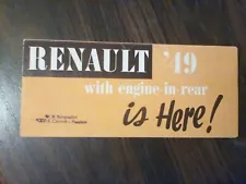 1949 Renault Folder, sales brochure