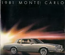 Chevrolet Monte Carlo 1981 USA Market Sales Brochure Sport Laundau Turbo