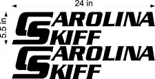 Carolina Skiff Logo Decal Sticker 24" PAIR / DLV DLX JVX JV J Series Boat Flats