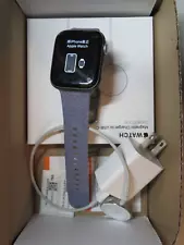 APPLE Watch Series 4 44mm Silver Aluminum Case Purple Bands GPS + Cellular A1976