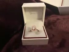 Shane Co 14 Karat Diamond Halo Ring SALE