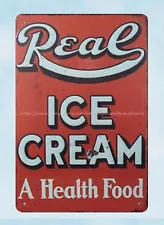 prints for sale online Real ICE CREAM Health Food metal tin sign