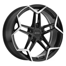 1 New Petrol P1a 17x8 5-110 40 Gloss Black W/ Machine Cut Face Wheel