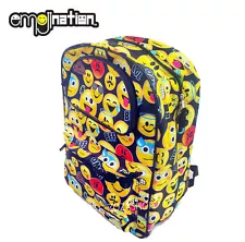 New EmojiNation Emoji All Over Print 17" Backpack School Book Bag Licensed NWT