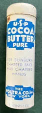 USP Cocoa Butter Woltra Co Vintage Metal Canister w/ Product Advertising