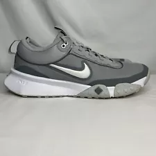 Nike Air Diamond Varsity Turf Low Size 10 Baseball Shoes DZ0502-001 Gray/White