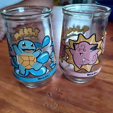 Pokémon Welch's Jelly Jar Lot Of 2 Squirtle Clefairy