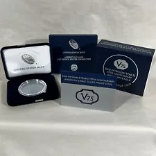 2020 W End of WWII V75 Anniv Silver Proof OGP Case Capsule COA Box -No Coin