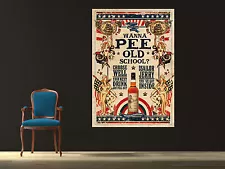 Vintage Sailor Jerry - Wanna Pee Canvas Poster 24x36 Vintage