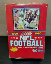 1990 SCORE Hobby Box SERIES I NFL FOOTBALL CARDS & TRIVIA ACTION CARDS RED BOX