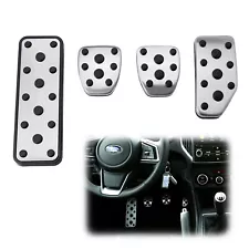 4pc Set Track Design Silver Aluminum Foot Pedal Cover For Subaru Impreza Outback (For: 2022 Subaru Crosstrek)