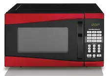 USA 0.9 Cu. ft. 900W Red Microwave oven