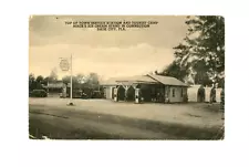 Cities Service Gas Station & Mack's Ice Cream Stand in Dade City, Florida c 1940