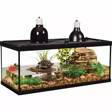 20-Gal Deluxe Aquatic Glass Turtle Tank Starter Kit Fish Tank Kit Home Office