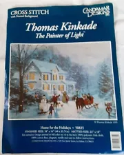 Candamar Cross Stitch Kit Thomas Kinkade Home for the Holidays 50835 New