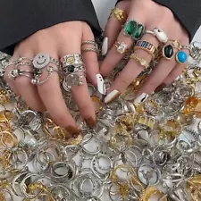 50pcs BULK SALE !! Mix Ring Wholesale Lot—ALL IN WEARABLE CONDITION