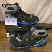 Jordan 8 Retro ‘Aqua’ 2015 Size 7y GS (305368-025) Authentic Youth Sneaker MJ OG