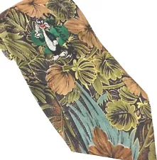 Polo Ralph Lauren Necktie Sylvester Silk Neck Tie 57x4” Tropical Theme