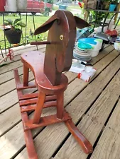 Vintage Wooden Rocking Horse