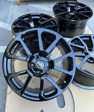 OEM 2009-2014 Cadillac CTS-V CTSV CTS V Wheels Rims Black Staggered Factory (4)