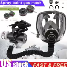 Supplied Air Full Face Gas Respirator Paint Spraying& 4*80MM Replaceable Filter