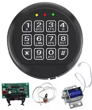 Gun Safe Lock Replacement Black Keypad with Solenoid Safe Electronic Lock